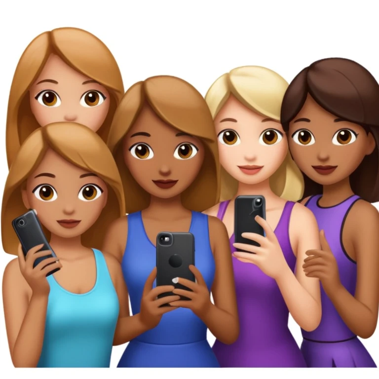 girls taking photo in club background emoji