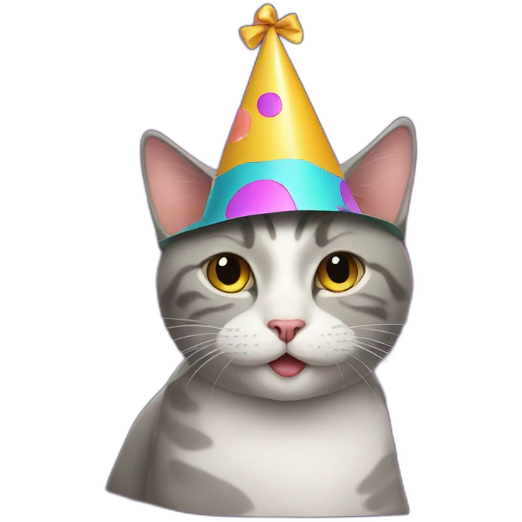 cat with party hat emoji