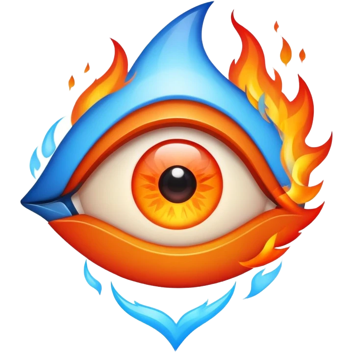 fire and eye emoji