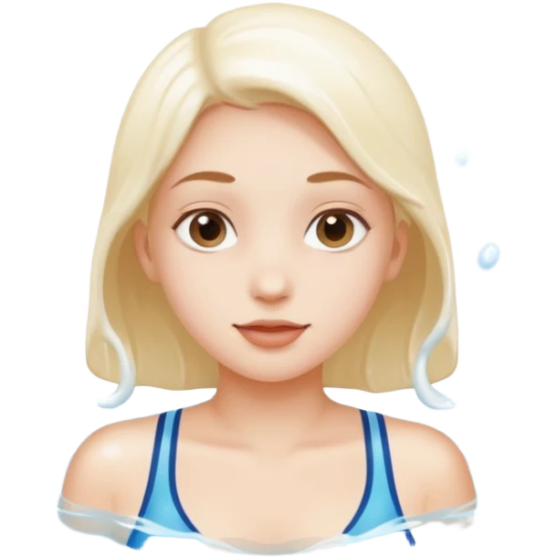 Sexy girl swimming in milk emoji