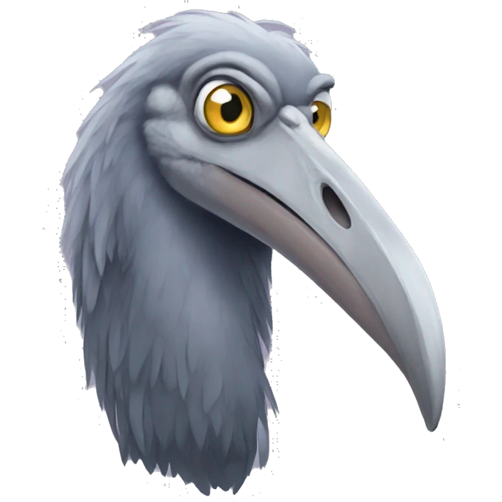 shoebill stork staring emoji