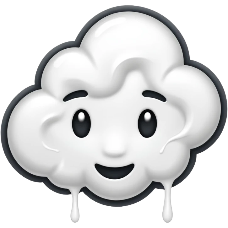 white paint blotch, soft edges emoji