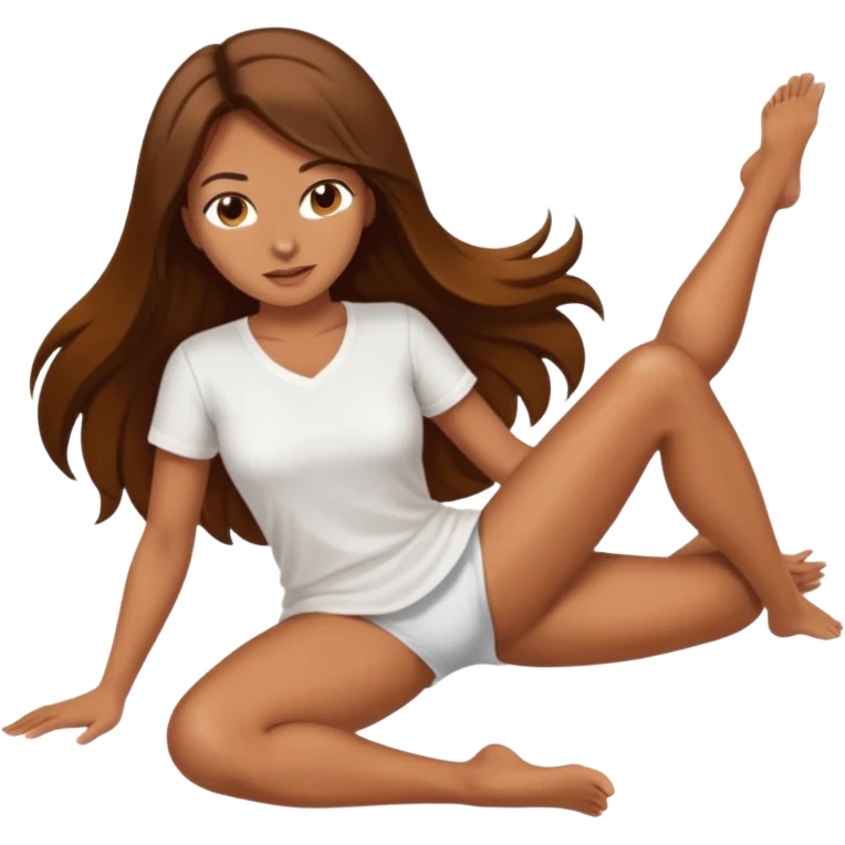 Woman spreading legs revealing vagina emoji