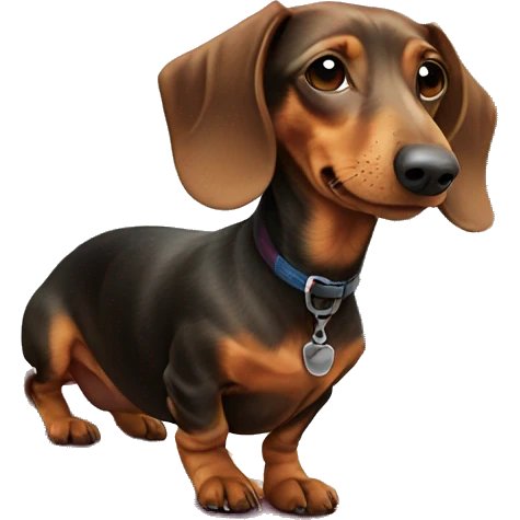 Dachshund on a skateboard emoji