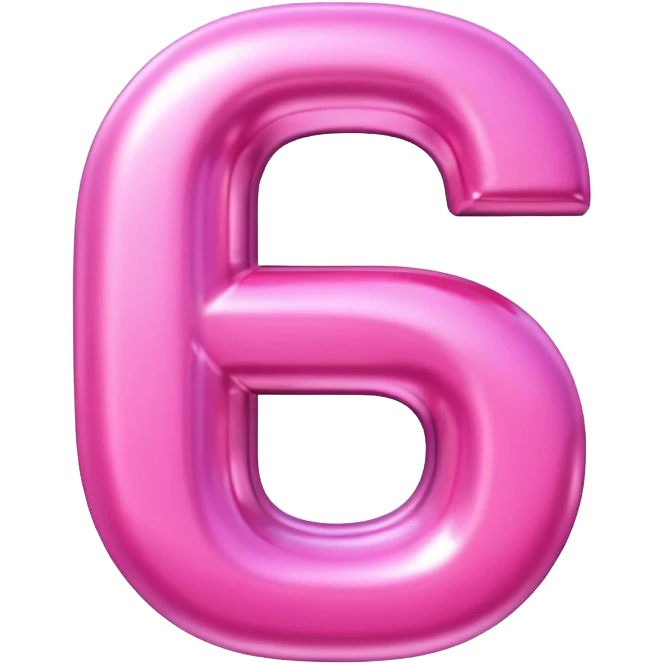 mix color pinks 3d letter p emoji