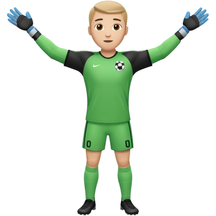 soccer goalkeeper full body arms out wide emoji