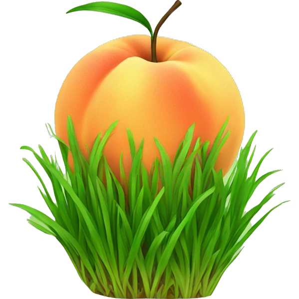Grass on a peach emoji