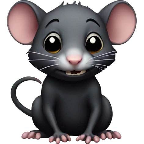 Goth rat emoji
