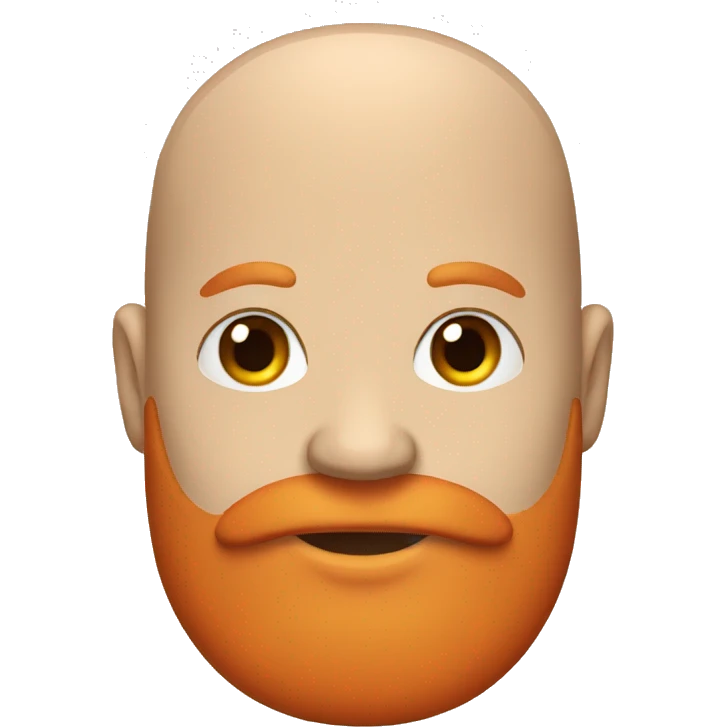 Bald with long red beard emoji