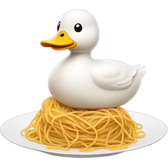 Duck and spaghetti emoji