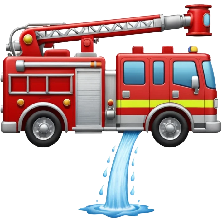 Fire truck throwing water emoji