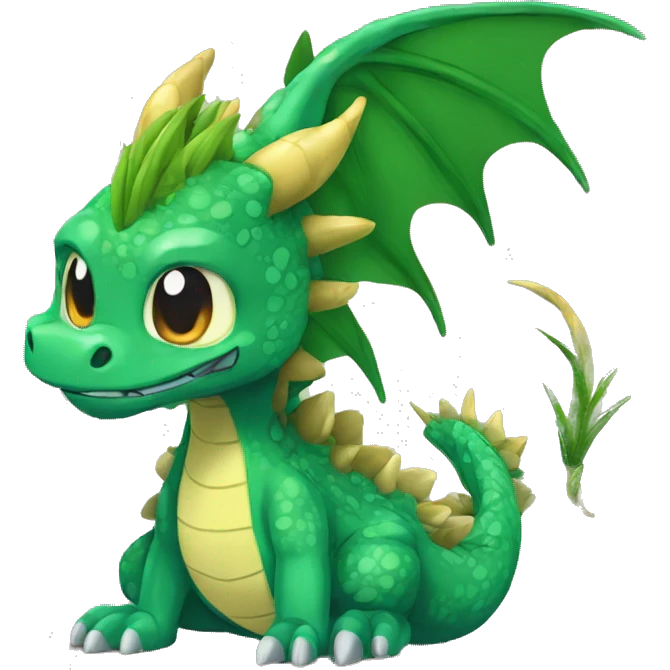   Cool Legendary Earthly Muddy Jungle Grass Dragon Fakemon emoji