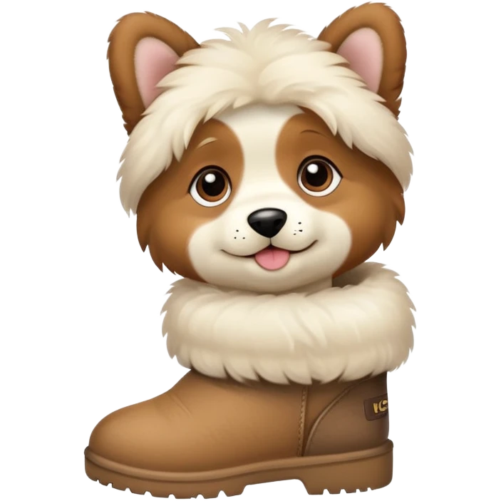Puppy whairing uggs emoji