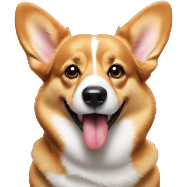 Corgi sticking out tongue emoji