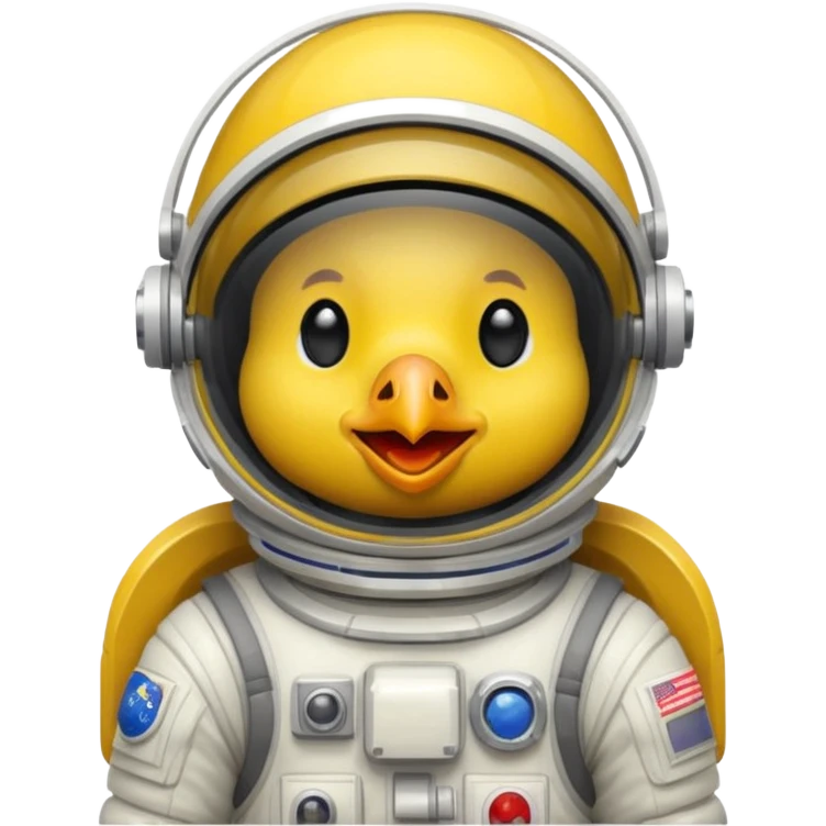 pixel-art chicken astronaut emoji