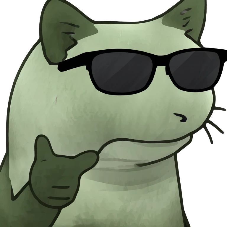 Cat with sunglasses emoji