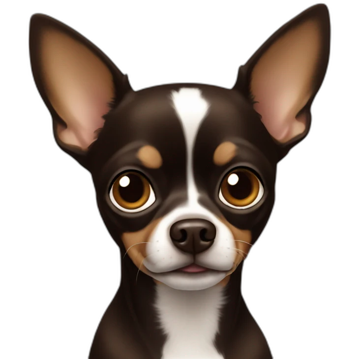 Dark Brown Chihuahua emoji