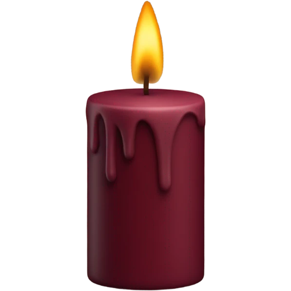 candle with maroon emoji