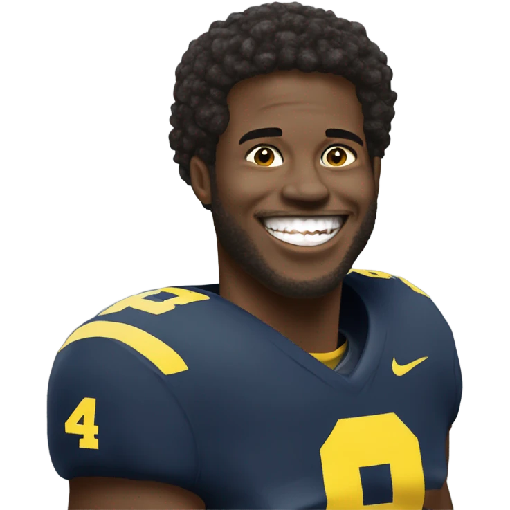 Michigan football player laughing Ohio state player emoji