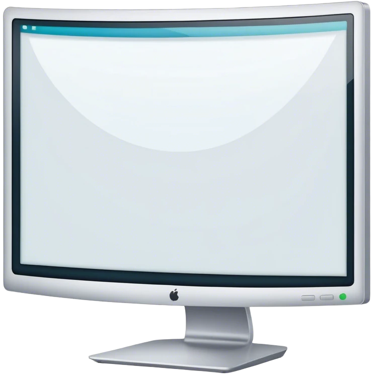 Create a professional emoji for UX/UI design. Show a curved monitor with 2 windows : one displaying white empty page, and the other showing the completed web interface. Use modern, professional colors. Do not include any emojis or smiley faces. Make the background transparent. emoji