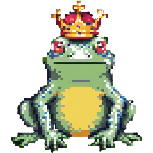 crowned frog sitting pose emoji