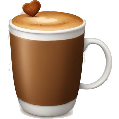 Coffee with cinnamon and little hearts around them emoji