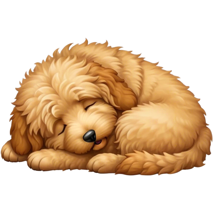 Golden doodle sleeping emoji