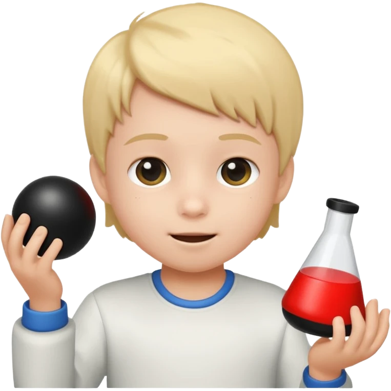 kid playing black formula toy emoji