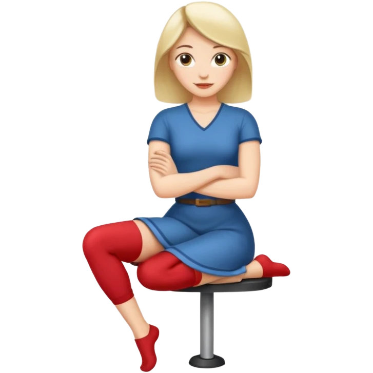 lady tapping foot with arms crossed  emoji
