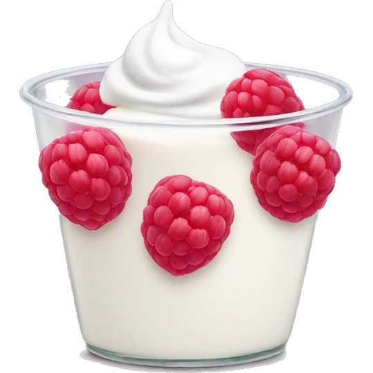 raspberries and yogurt  emoji
