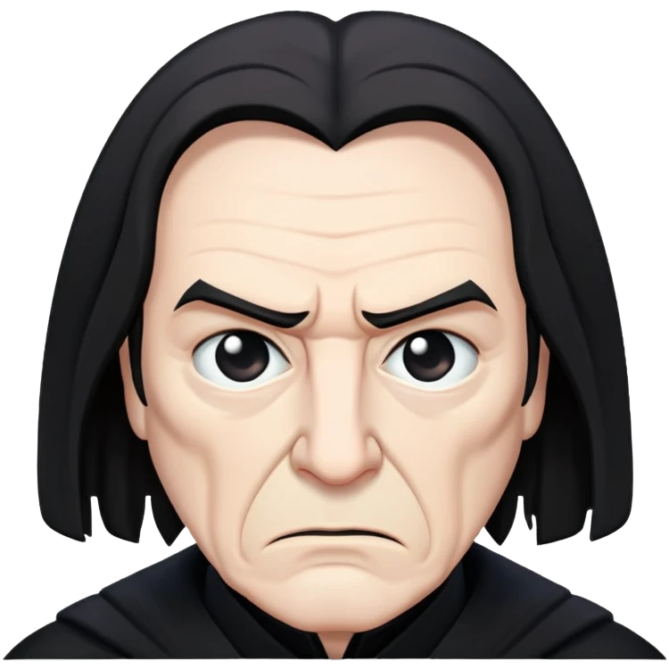 Professor Snape with angry disappointed face emoji