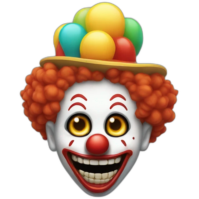 smily clown dead inside emoji