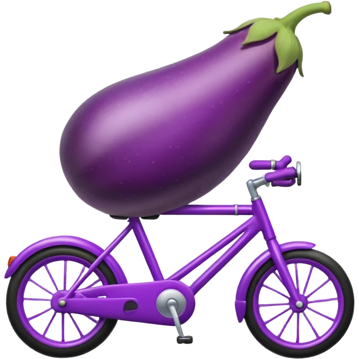Eggplant on a bike  emoji