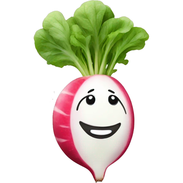 radish with zebra pattern emoji