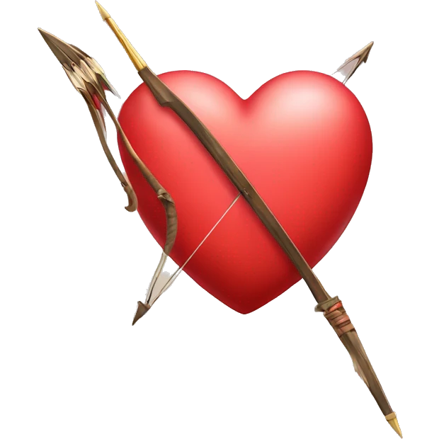 Heart wit a bow n arrow  emoji