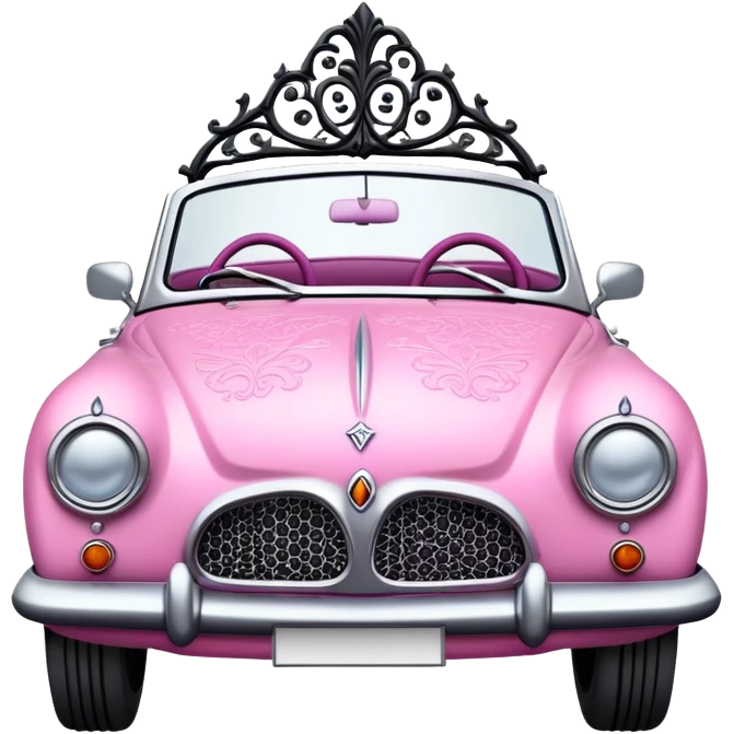 pink gothic cabriolet car emoji