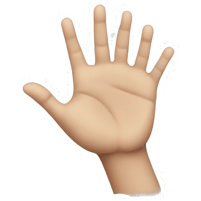 A hand  emoji