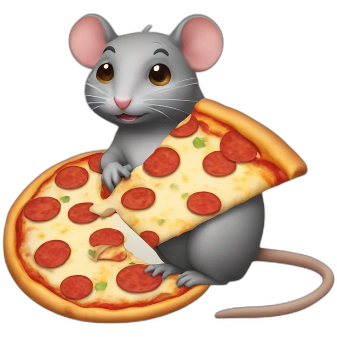 pizza rat (iOS 17 emoji style) emoji
