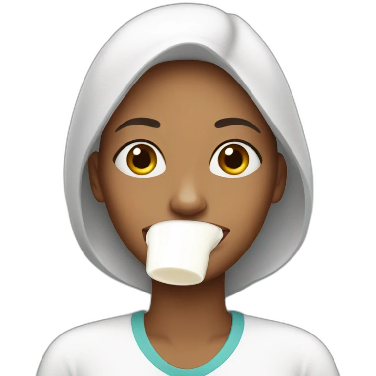 woman with milk emoji