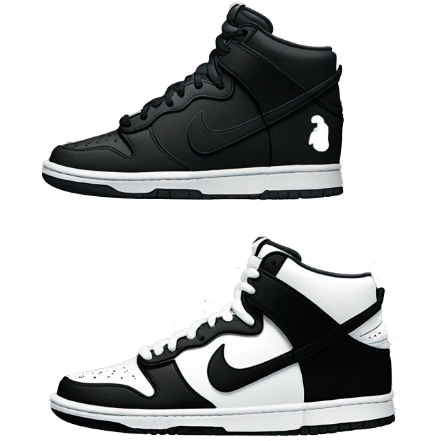 all black Nike Dunk high emoji