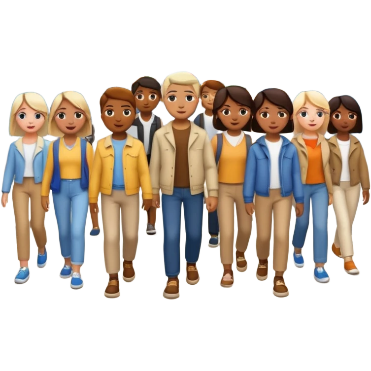 street with many people emoji