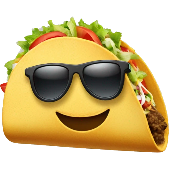 taco with sunglasses emoji