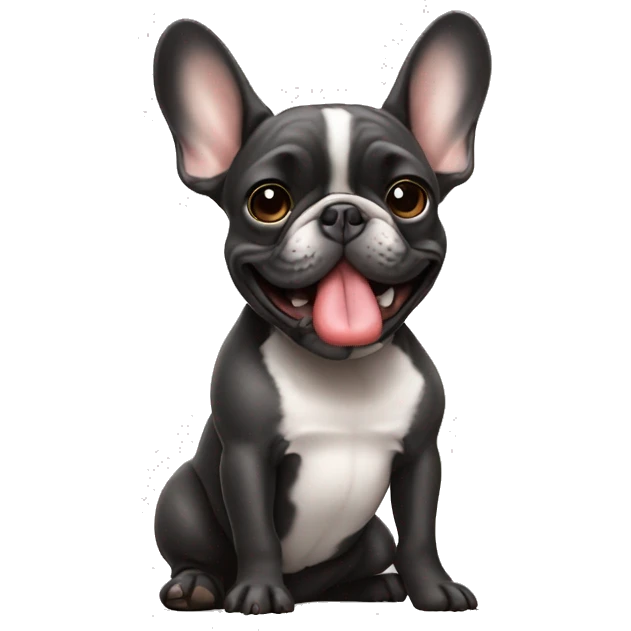 French bulldog blowing a kiss emoji
