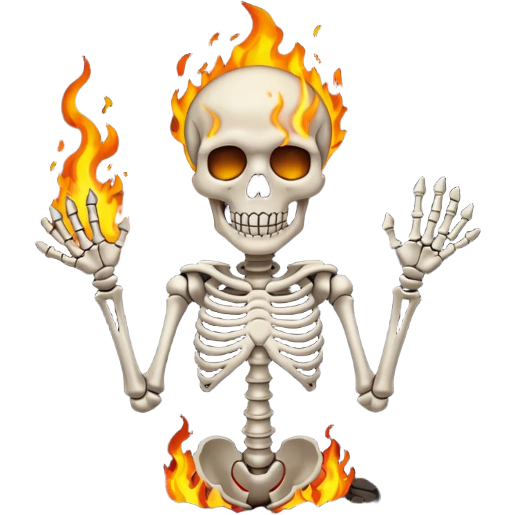 Burning skeloten emoji