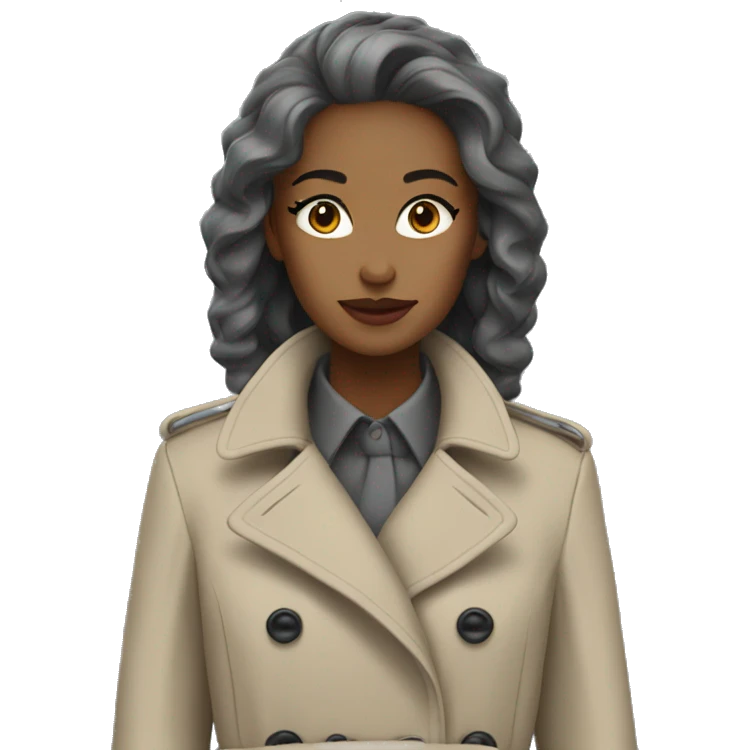 Cute beige grey trench coat emoji