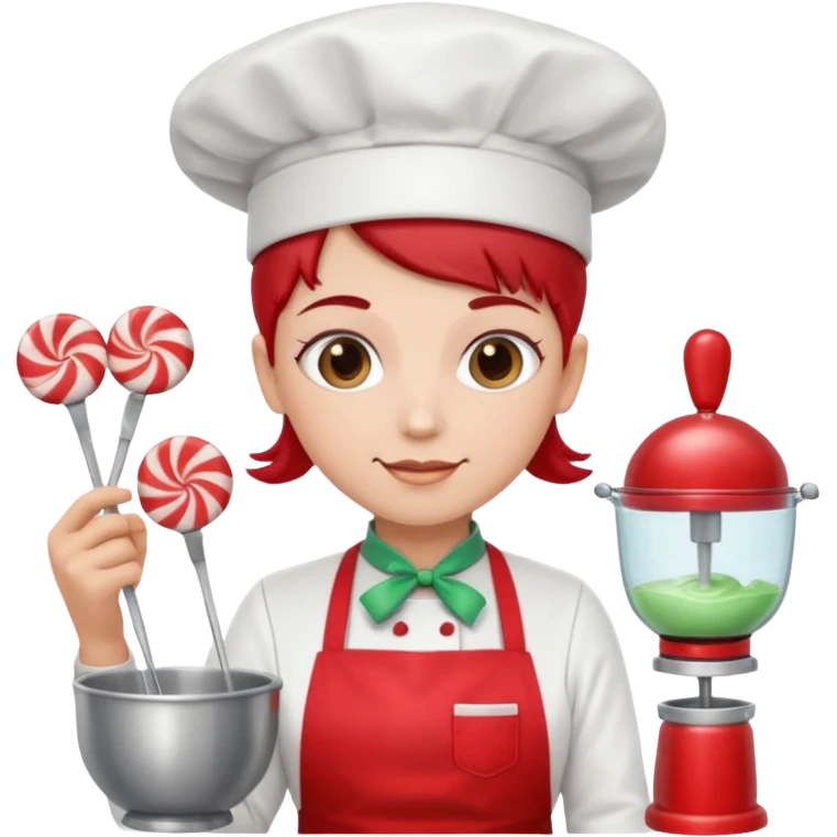 Mixer + peppermint apron, Candy Chef. emoji