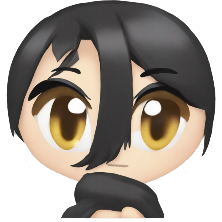 azusa from k-on, with cat ear emoji