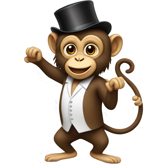 Arabian tap dancing monkey emoji