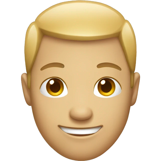 Beige colored smiley emoji.  emoji