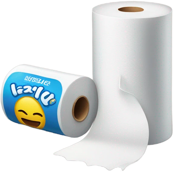 Lubricant and Toilet paper roll emoji